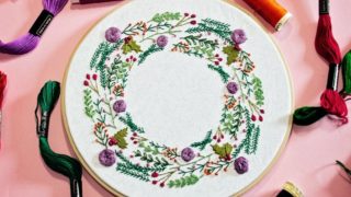 Winter Wreath Embroidery Crafternoon Tea Workshop