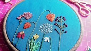Autumn Flowers Embroidery Crafternoon Tea